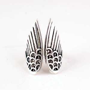 Fashion Hot Feather Wing <b>Couple</b> Brass <b>Ring</b> Vintage Silver Plated <b>Ring</b> Hip hop Opening Angel Wing <b>Rings</b> Wholesale <b>Ring</b> For Women - Product Image 1