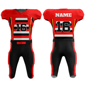 Uniformes personnalisés de football américain Conceptions personnalisées Uniformes de football américain respirants cousus à séchage rapide - Product Image 2