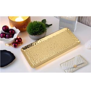 ถาดเสิร์ฟอเนกประสงค์ งานศิลปะโลหะหรูหรา คุณภาพดีเยี่ยม สำหรับบ้าน ห้องครัว โต๊ะอาหาร โรงแรม และอุตสาหกรรมบริการ - Product Image 1