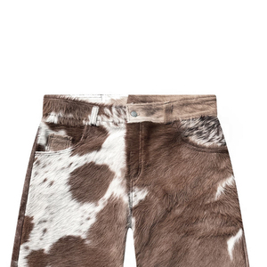 Shorts en cuir de vachette décontractés de haute qualité pour hommes - Confortables, à taille élastique, séchage rapide et respirants pour l'été - Product Image 4