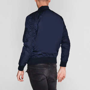 Blousons aviateur en toile de haute qualité pour hommes avec col montant et manches longues à séchage rapide Streetwear imprimé avec logo personnalisé - Product Image 4