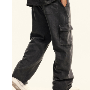 Nouveau luxe lavé jambes larges hommes Baggy Track pantalon décontracté survêtement pantalon pour hommes pantalon ample pantalon de survêtement homme pantalon - Product Image 5