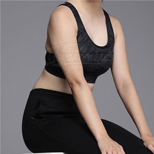 Premium High Support Exercise Apparel <b>Stretch</b> Band Fitness <b>Bra</b> with Breathable Texture Front Logo for Yoga & Daily Use - Product Image 4