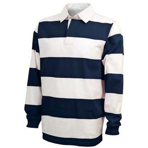 Custom <b>mEN</b> <b>for</b> Polo Rugby <b>Top</b> Breathable Button Knitted Blank <b>Cropped</b> Long Sleeve Classic Color Block Formal Short Striped - Product Image 3