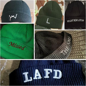 Custom Logo Beanie <b>Hat</b> Embroidery Warm Knitted <b>Winter</b> <b>Hat</b> <b>Men</b> & Women Unisex Autumn Beanie Cap Personalized Headwear - Product Image 2