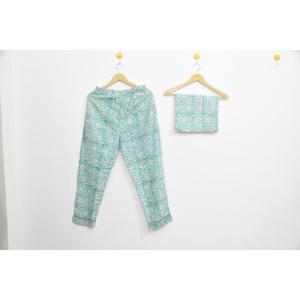 Ensemble de pyjama en coton floral léger - Vêtement de nuit imprimé à la main pour femmes - Prix de gros - Product Image 2