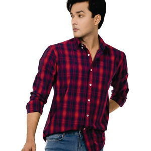 OEM personalizado al por mayor de alta calidad de los hombres de manga larga de franela camisa informal de tela transpirable - Product Image 2