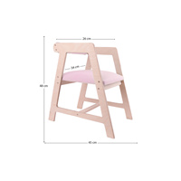 Kursi Meja Belajar Anak Warna Pink Horns Web Berbahan Kayu Satu Ukuran untuk Aktivitas Belajar TR Made