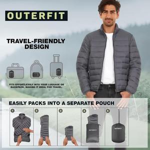 Chaqueta Acolchada con Capucha para Hombre, Resistente, con Bolsillo Delantero, Impermeable, Cortavientos, Aislada para Protección contra el Frío Extremo - Product Image 5