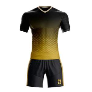 Impression personnalisée Chemises de football à manches courtes pour hommes Ensembles de maillots de football respirants Chemises d'uniforme de football pour adultes vente en gros - Product Image 3