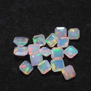 Grade AAA Cut Ethiopien Naturel Opale Multi-Feu Carré Radiant Cut Opal Gemstone Luxe Facettes Bijoux en vrac - Product Image 5