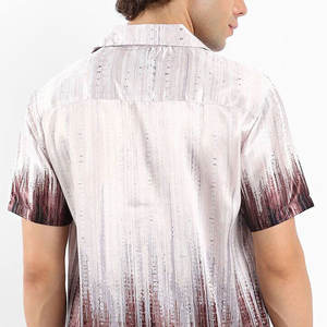 Camisas casuales con cuello cubano hechas a medida, multicolor, estilo único, disponibles en todas las tallas, camisas de manga corta con cuello cubano - Product Image 5