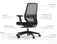 Chaise de bureau exécutive réglable en hauteur avec cadre en nylon blanc, assise en mousse et base en nylon, pour le bureau à domicile