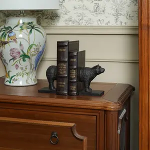 Porte-livre moderne en aluminium plaqué or antique de qualité supérieure pour bureau de lecture - Zahid Exports - Product Image 4