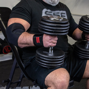 Manchon de coude en néoprène OEM, impression de logo personnalisée, unisexe, flexible, respirant, anti-UV, séchage rapide, durable, équipement de fitness - Product Image 4