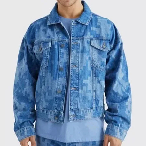 Chaqueta de Mezclilla de Piel de Oveja para Hombre, Diseño Personalizado, Impermeable, Resistente al Viento, Transpirable, Cálida y Elegante para Invierno, con Logotipo/Talla Personalizados - Product Image 1