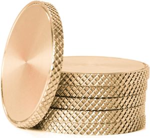 Fournisseur en gros de plaques de laiton CNC à bords moletés diamantés, plaques vierges pour pièces de monnaie 4mm x 35 pour gravure et estampage manuel - Product Image 1