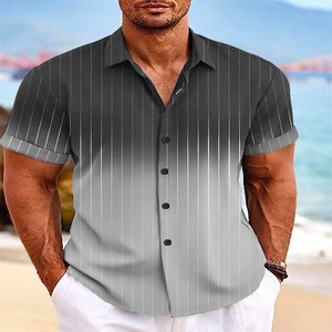 100% Camisa estampada de manga corta para hombre Street de manga corta para hombre de moda diaria para hombre Seaside Casual - Product Image 5