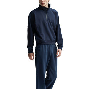 Wholesale High Quality <b>Men's</b> <b>Half</b> <b>Zip</b> Quarter <b>Zip</b> Pullover Sweatshirts Custom Logo Embroidered Heavyweight <b>Fleece</b> Long Sleeve - Product Image 5