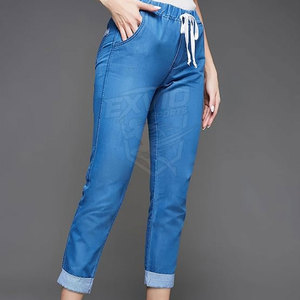 Conception de logo personnalisée, pantalon en jean pour femmes à séchage rapide, vêtements décontractés, pantalon en jean pour femmes de haute qualité - Product Image 3