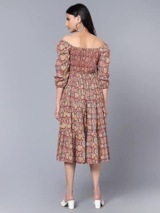 Vestido bohemio floral de algodón, vestido de verano hecho a mano para mujer, ropa informal ligera, Vestido corto para vacaciones o Playa, ropa elegante - Product Image 2