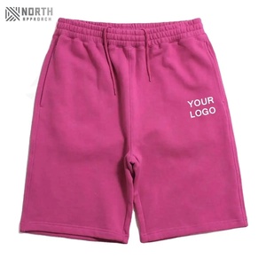 Shorts en molleton décontractés pour hommes de haute qualité, taille mi-haute, séchage rapide, vente en gros, tissu en coton doux, fermeture à cordon de serrage pour l'été - Product Image 5