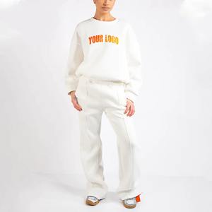 Chándal largo de invierno de lana para mujer, conjunto de Sudadera con capucha y pantalones de gran tamaño, ropa de calle de algodón cálida, traje de salón suave y cómodo ecológico - Product Image 6