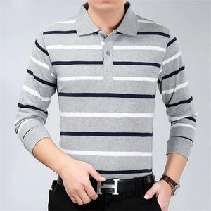POLO décontracté à manches courtes pour hommes, couleur dégradée, impression numérique 100% coton, motif solide-pour le printemps et l'automne - Product Image 5