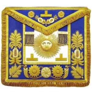 Delantal Masonic Grand Masters hecho en fábrica con lingotes de oro Delantal Masonic Regalia personalizado con cinturón ajustable - Product Image 5