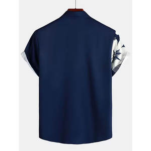 Venta al por mayor Hawaiano de alta calidad verano playa desgaste de manga corta hombres flor camisa impresa - Product Image 5