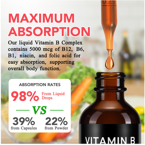 Suplemento <span class=keywords><strong>Sublingual</strong></span> de <span class=keywords><strong>Vitamina</strong></span> <span class=keywords><strong>B</strong></span> Complejo en Gotas, B1 B6 <span class=keywords><strong>B12</strong></span>, para Metabolismo Energético y Apoyo Inmunológico, Marca Privada, OEM ODM - Product Image 5