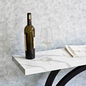 Contemporary Luxury Modern Living Room <b>Entry</b> <b>Console</b> <b>Table</b> with Stone Top and Iron Frame - Product Image 5