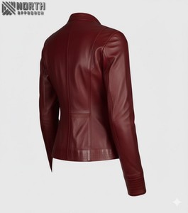 Veste en cuir d'agneau véritable 100% personnalisée pour femmes, hiver 2025, tricotée, toile respirante, vêtements décontractés - Product Image 2