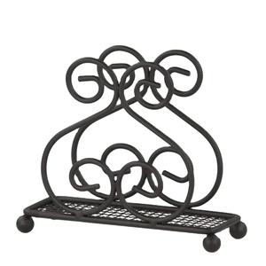 Porte-serviettes élégant pour la maison, hôtel, Restaurant, ustensiles de Table, décor moderne, porte-mouchoirs en métal, boîtes à mouchoirs de couleur noire, dessus de Table - Product Image 1