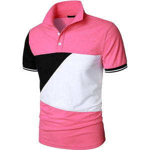 2025 personalizado transpirable ajustado tejido elástico puños elásticos Polo tres botones ajuste muscular algodón Spandex hombres polos - Product Image 2