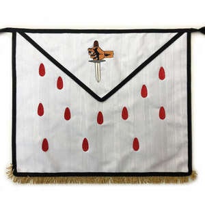 Delantal masónico personalizado Regalia Past Master de alta calidad hecho a mano Master Masonic con cuentas bordadas precio de fábrica - Product Image 1