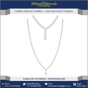 Collier de diamants en or blanc 18 ct pour colliers de mariage d'anniversaire Pierre naturelle de qualité au meilleur prix par fournisseur - Product Image 5