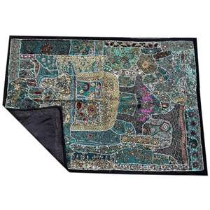 Patchwork de color púrpura y múltiples diseños Evergreen vintage con cuentas a mano decoración del hogar pieza colgante de pared - Product Image 2