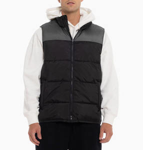 OEM personalizado de los hombres de invierno Puffer chaleco cálido transpirable cremallera impermeable al por mayor sin mangas ropa exterior chalecos chaqueta chaleco - Product Image 4