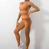 Ensemble de yoga pour femmes avec logo personnalisé, nouveau design, séchage rapide, respirant, léger, prix de gros bon marché