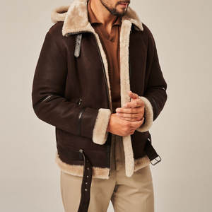 Chaqueta de Invierno Personalizada de Cuero Vacuno de Alta Gama, Transpirable y Ecológica con Cierre de Cremallera para Hombre, Uso en Exteriores - Product Image 2