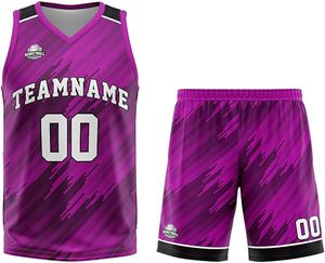 Ensemble de shorts de basket-ball personnalisés pour hommes, uniforme d'équipe à manches courtes, logo, nom, numéro, vêtements de sport personnalisés, vente en gros - Product Image 4