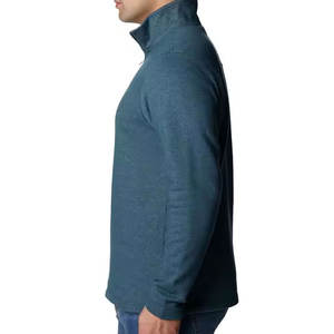 Mode à la mode hommes Basics coton mélangé demi fermeture éclair sweats impression personnalisée hommes Basics coton mélangé demi fermeture éclair sweats - Product Image 3