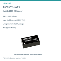 Convertisseur DC-DC isolé 1W DIP F0505DY-1WR1, 5V à 5V 200mA, test d'isolation 3000VDC