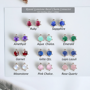 925 plata esterlina DIY facetado rubí bisel piedra preciosa colgante chapado en oro para la fabricación de joyas al por mayor colgantes finos y dijes - Product Image 6