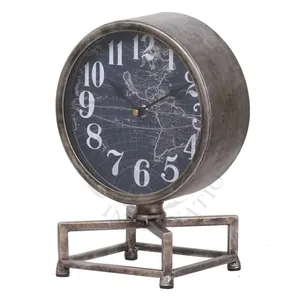 Элегантные круглые черные часы-будильник с фосфоресцирующим циферблатом, мини-часы в стиле ретро