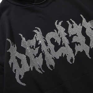 Sudadera con capucha de algodón básico con diamantes de imitación para hombre de último diseño de calidad superior nueva llegada pulóver sudaderas y sudaderas con diamantes de imitación para hombre - Product Image 5
