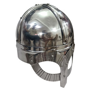 Casque nasal médiéval authentique de style viking, artisanal, pour reconstitutions historiques, événements de cosplay et décoration de bureau à domicile - Product Image 1