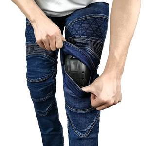Jeans de vélo OEM de haute qualité Pantalon de moto avec protecteurs XL Emballage personnalisé pour adultes Nouveau design pour la moto et la course automobile - Product Image 5
