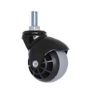 Roue pivotante en acier de 2 pouces avec revêtement électrolytique, tige de 3/8 po, double roulement à billes, usage léger - Product Image 1